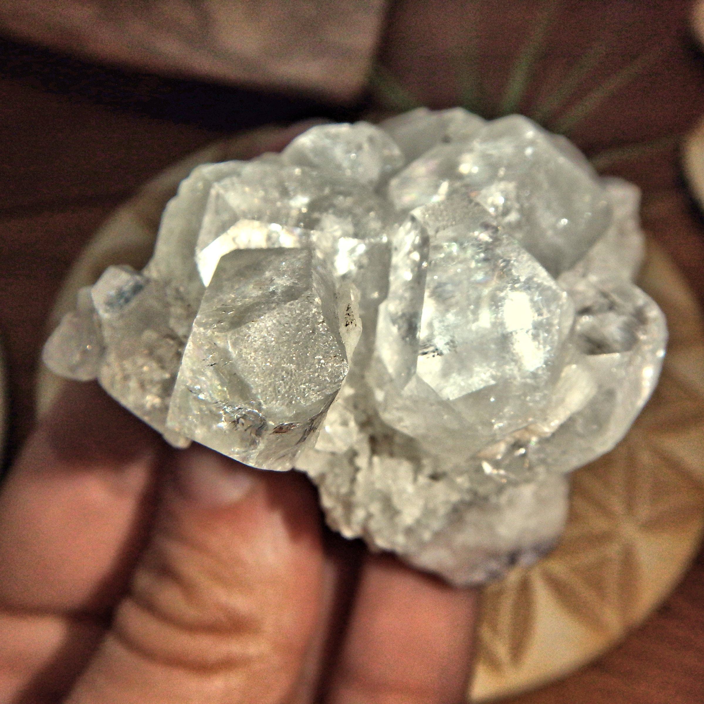 Angelic Clear Apophyllite Points Nestled on Matrix From India - Earth Family Crystals