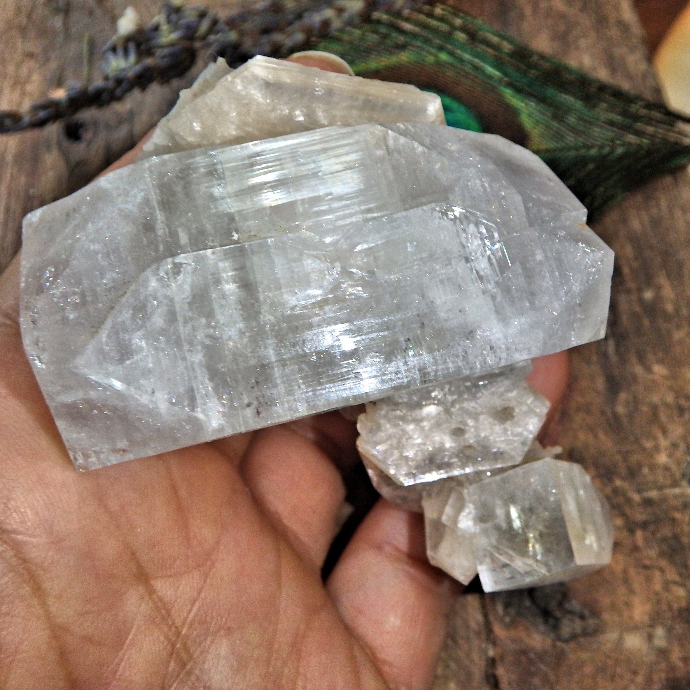 Fantastic Clear & Green Apophyllite With Pink Stilbite Inclusions - Earth Family Crystals