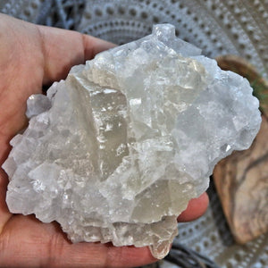 Radiant Golden Calcite & Clear Apophyllite Formation From India