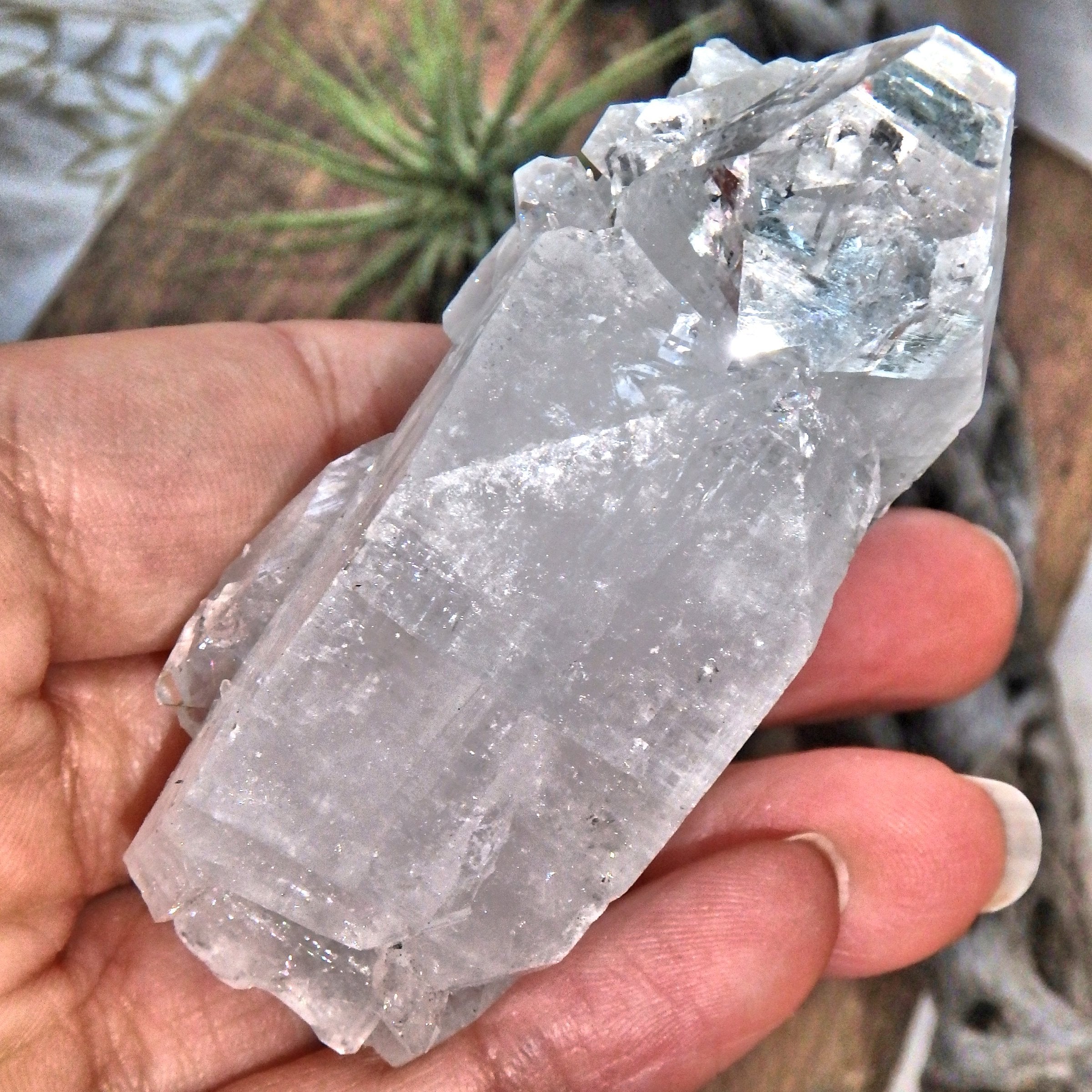 Shiny Clear Apophyllite Natural Cluster From India