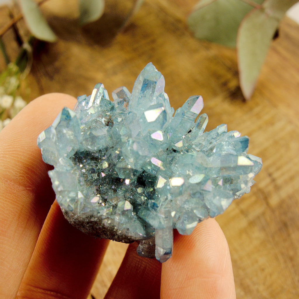 Gorgeous Druzy Aqua Aura Quartz Cluster From Arkansas #2 - Earth Family Crystals