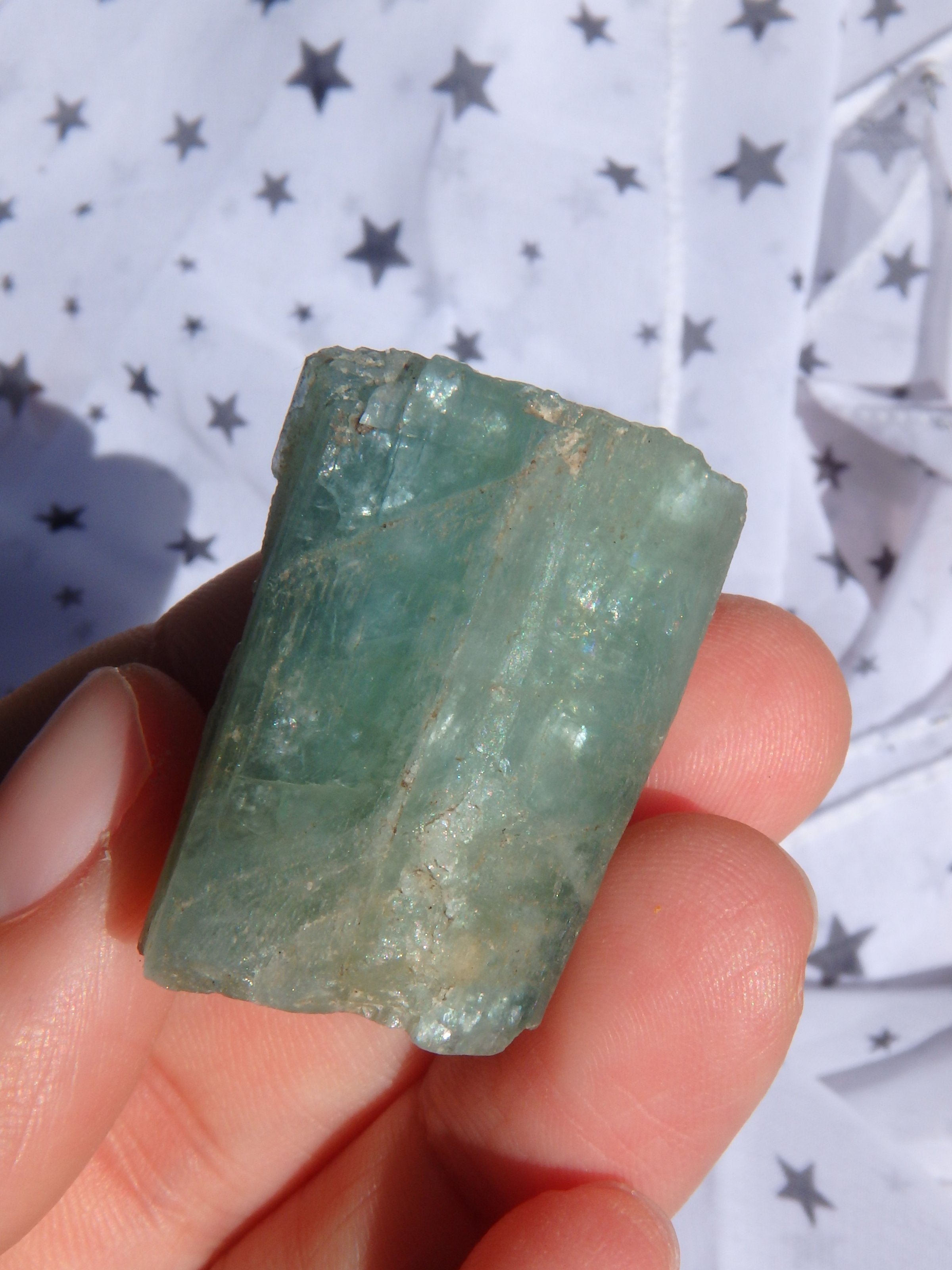 Fabulous Blue Aquamarine Point Specimen From India - Earth Family Crystals