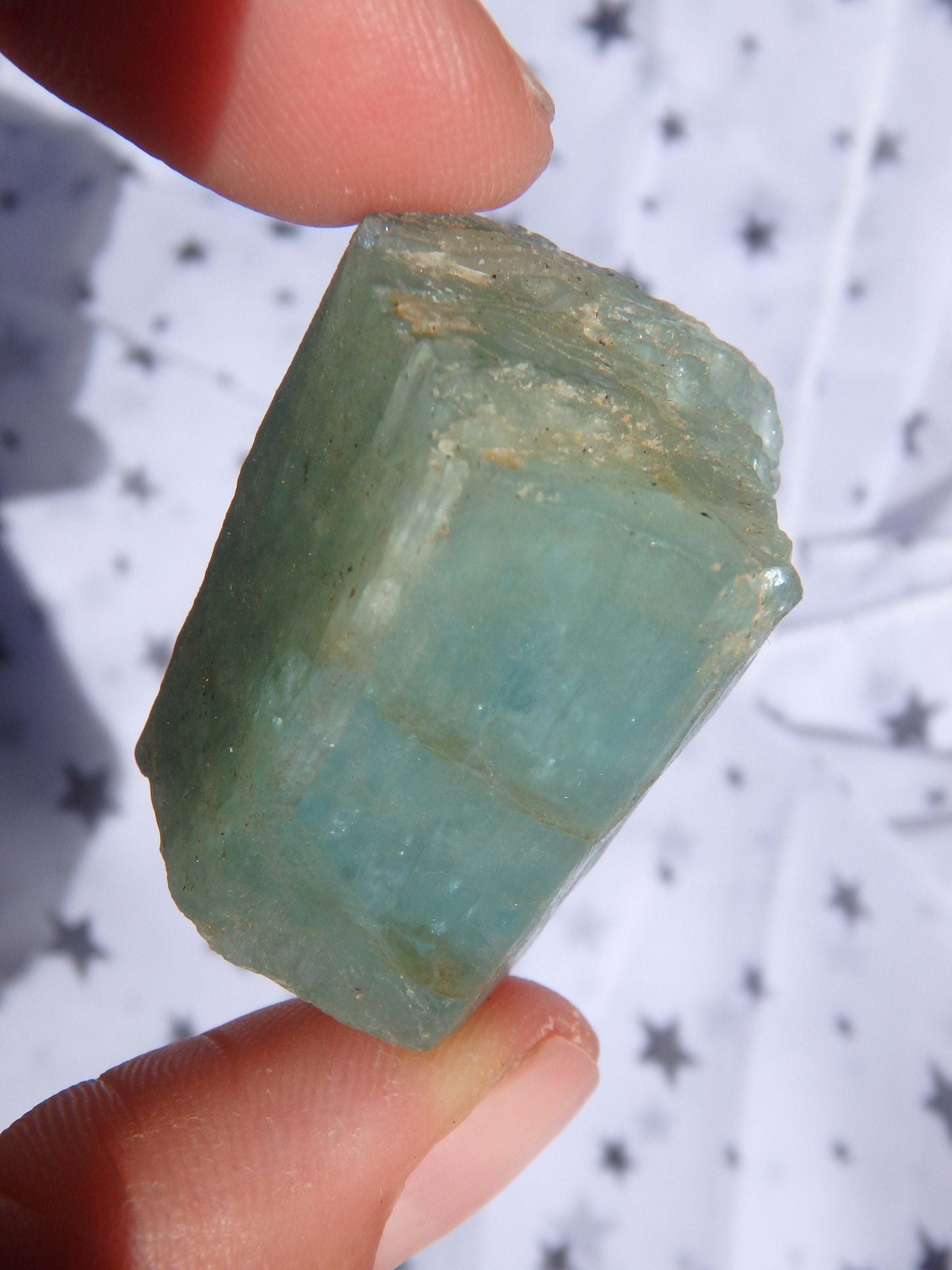Fabulous Blue Aquamarine Point Specimen From India - Earth Family Crystals