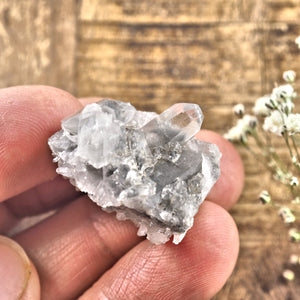 Small Blue Phantom Arkansas Quartz Cluster #1 - Earth Family Crystals