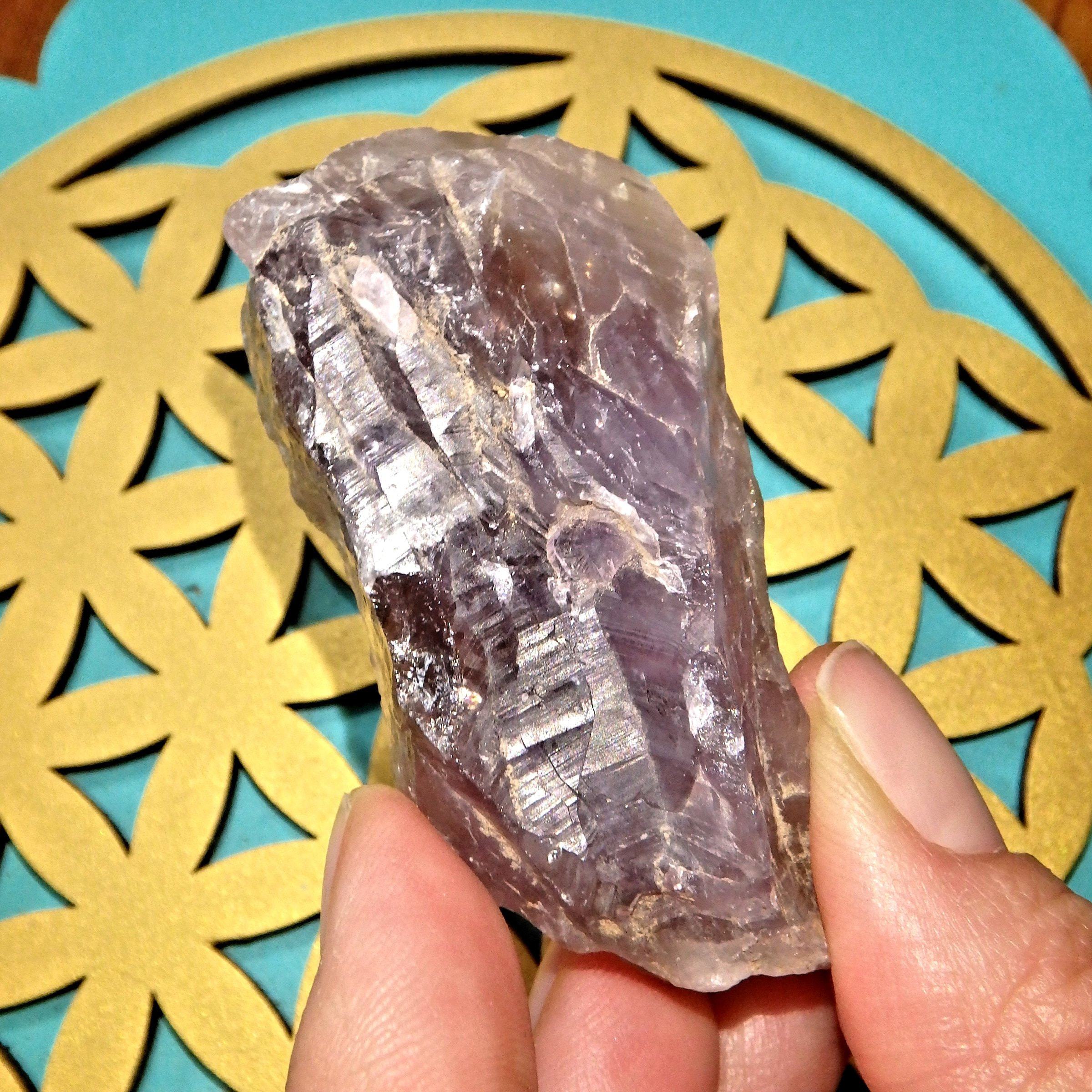 Cute Handheld  Auralite-23  Point With Green Inclusions From Ontario, Canada - Earth Family Crystals