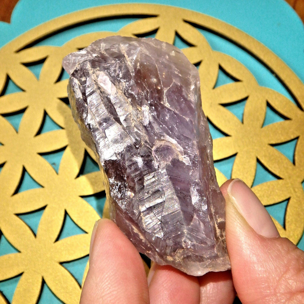 Cute Handheld  Auralite-23  Point With Green Inclusions From Ontario, Canada - Earth Family Crystals