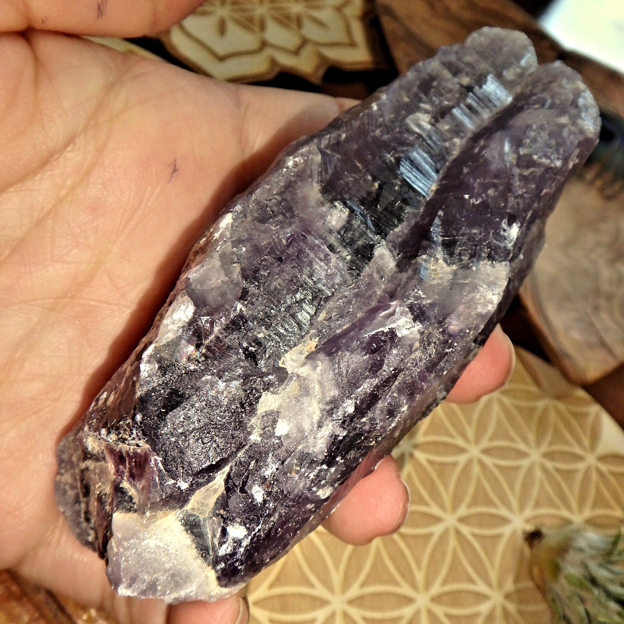 Chunky Deep Purple Healing Auralite-23 Natural Point From Canada 1 - Earth Family Crystals