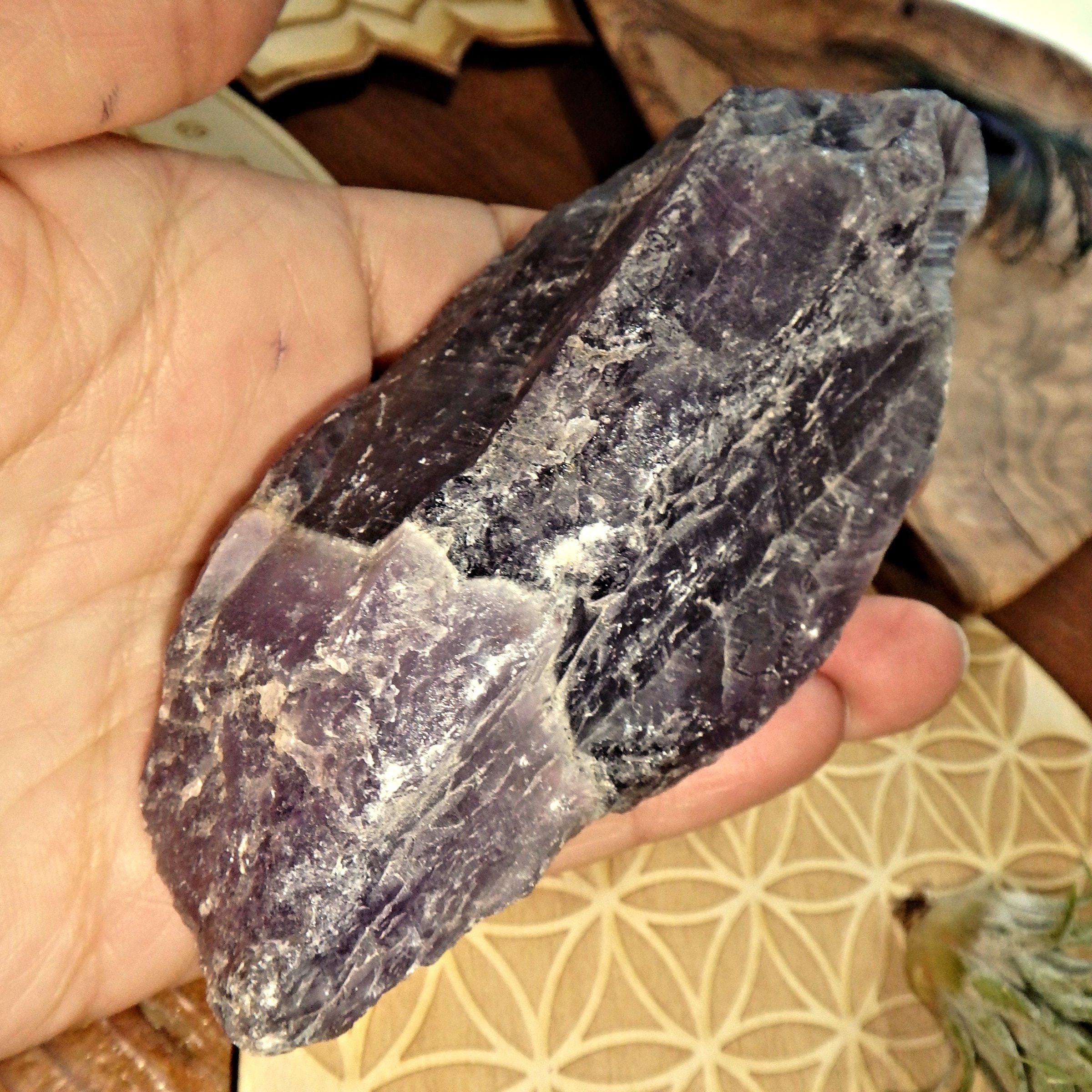 Chunky Deep Purple Healing Auralite-23 Natural Point From Canada 2 - Earth Family Crystals