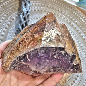 Soothing Body Red Mountain Auralite-23 Elestial  Point With Record Keepers From Canada - Earth Family Crystals