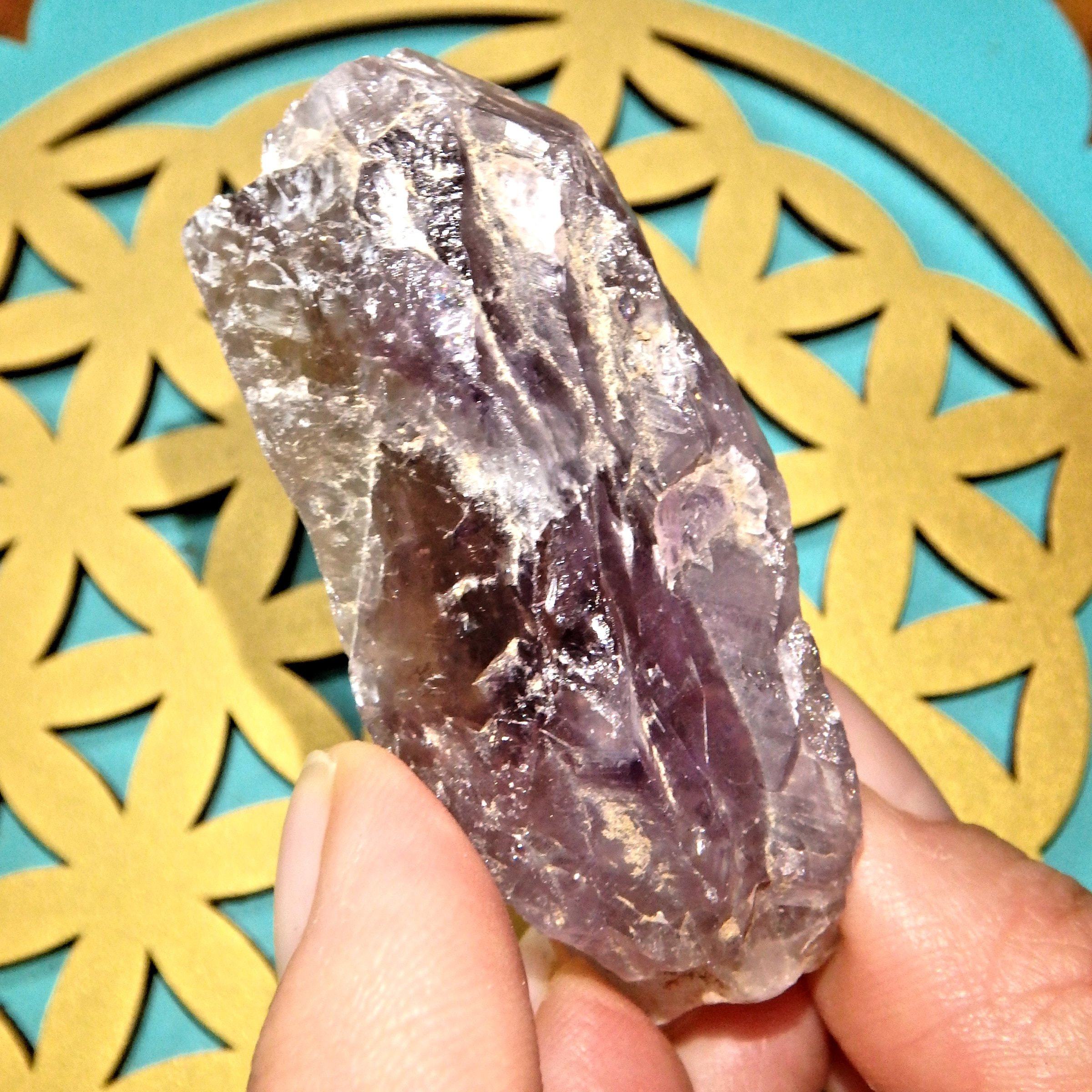 Cute Handheld  Auralite-23  Point With Green Inclusions From Ontario, Canada - Earth Family Crystals