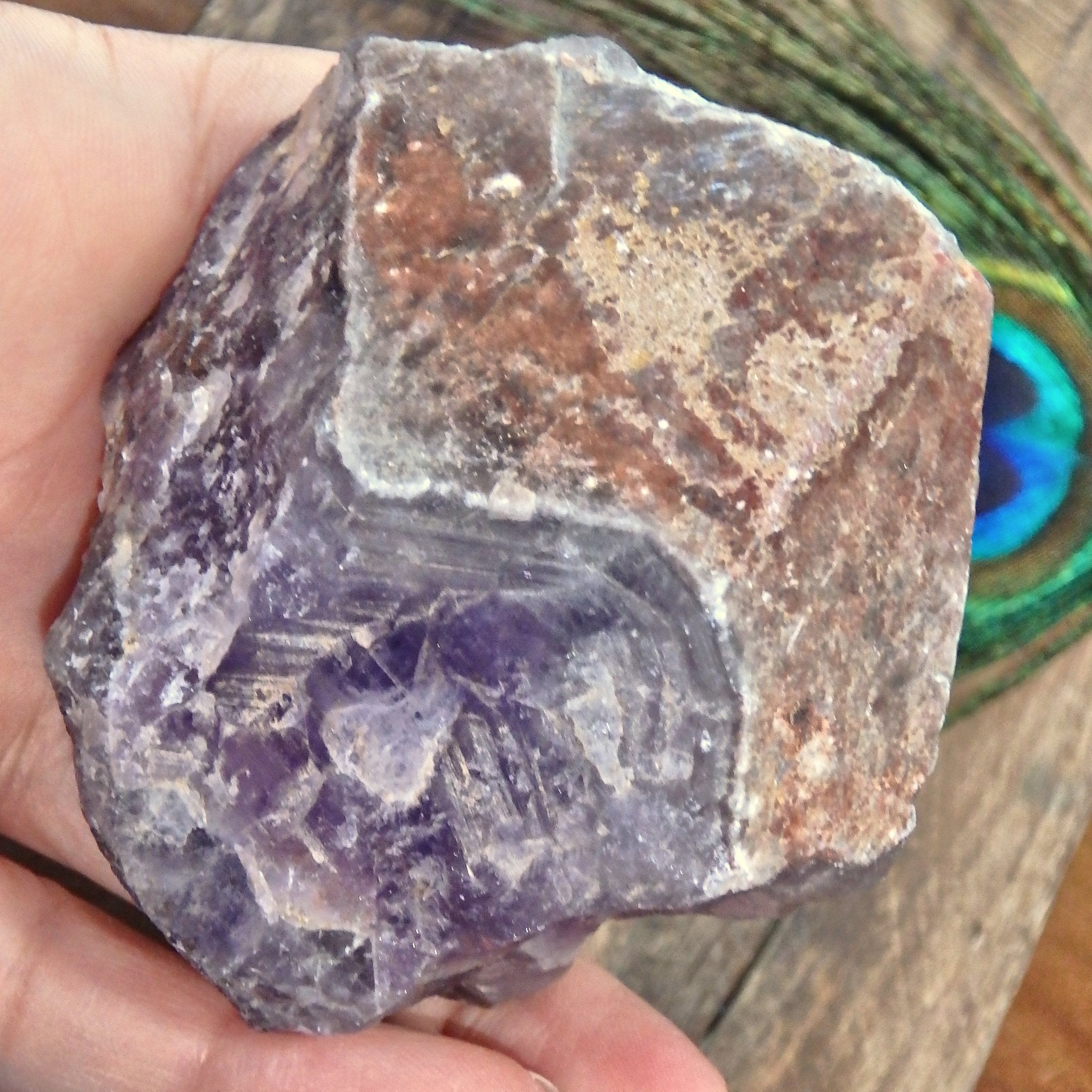 Standing Red Hematite Tip Genuine Canadian Auralite-23 Standing Specimen With Record Keepers & Self Healing