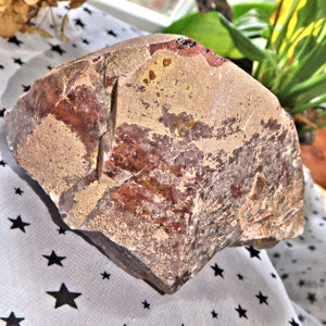 Record Keeper & Red Hematite Large Standing Display Point Auralite-23 From Canada - Earth Family Crystals