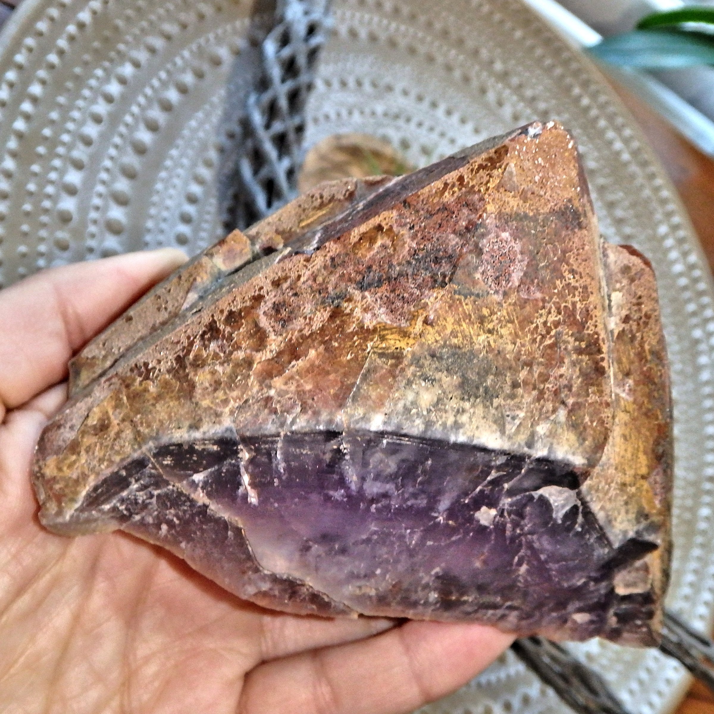 Soothing Body Red Mountain Auralite-23 Elestial  Point With Record Keepers From Canada - Earth Family Crystals