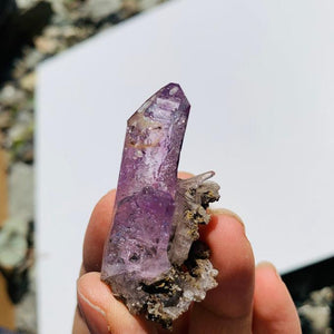 Rare Included Moving Water Bubble Vera Cruz Amethyst Cluster From Mexico - Earth Family Crystals