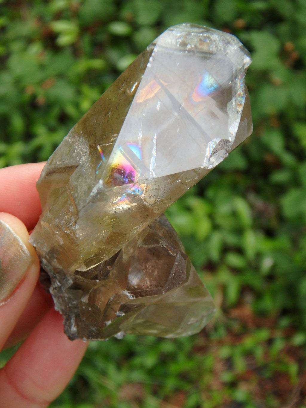 Brilliant Golden Barite Cluster With Hidden Rainbow Specimen 1 - Earth Family Crystals