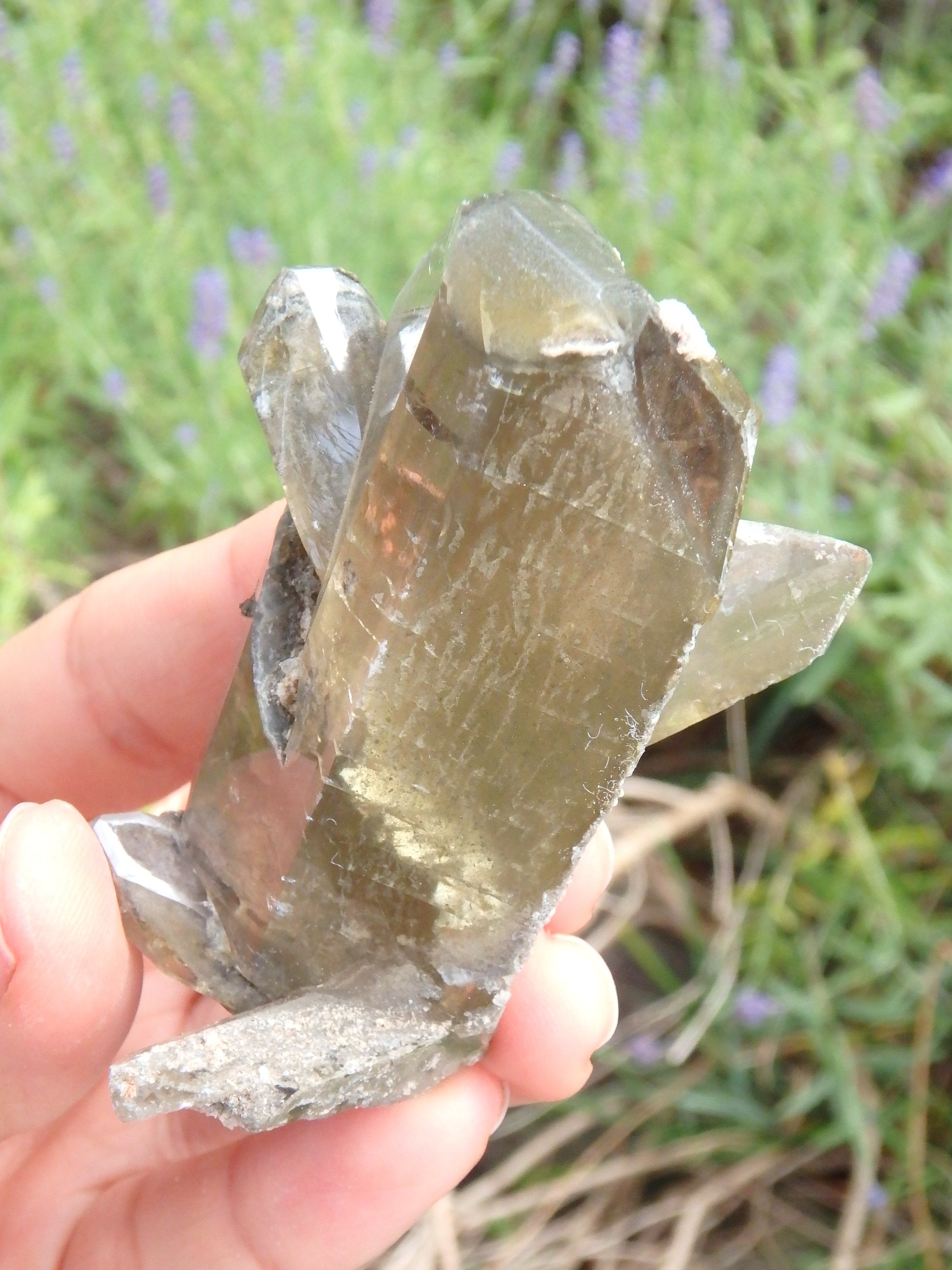 Golden & Grey Natural Barite From Linwood Mine, Iowa - Earth Family Crystals