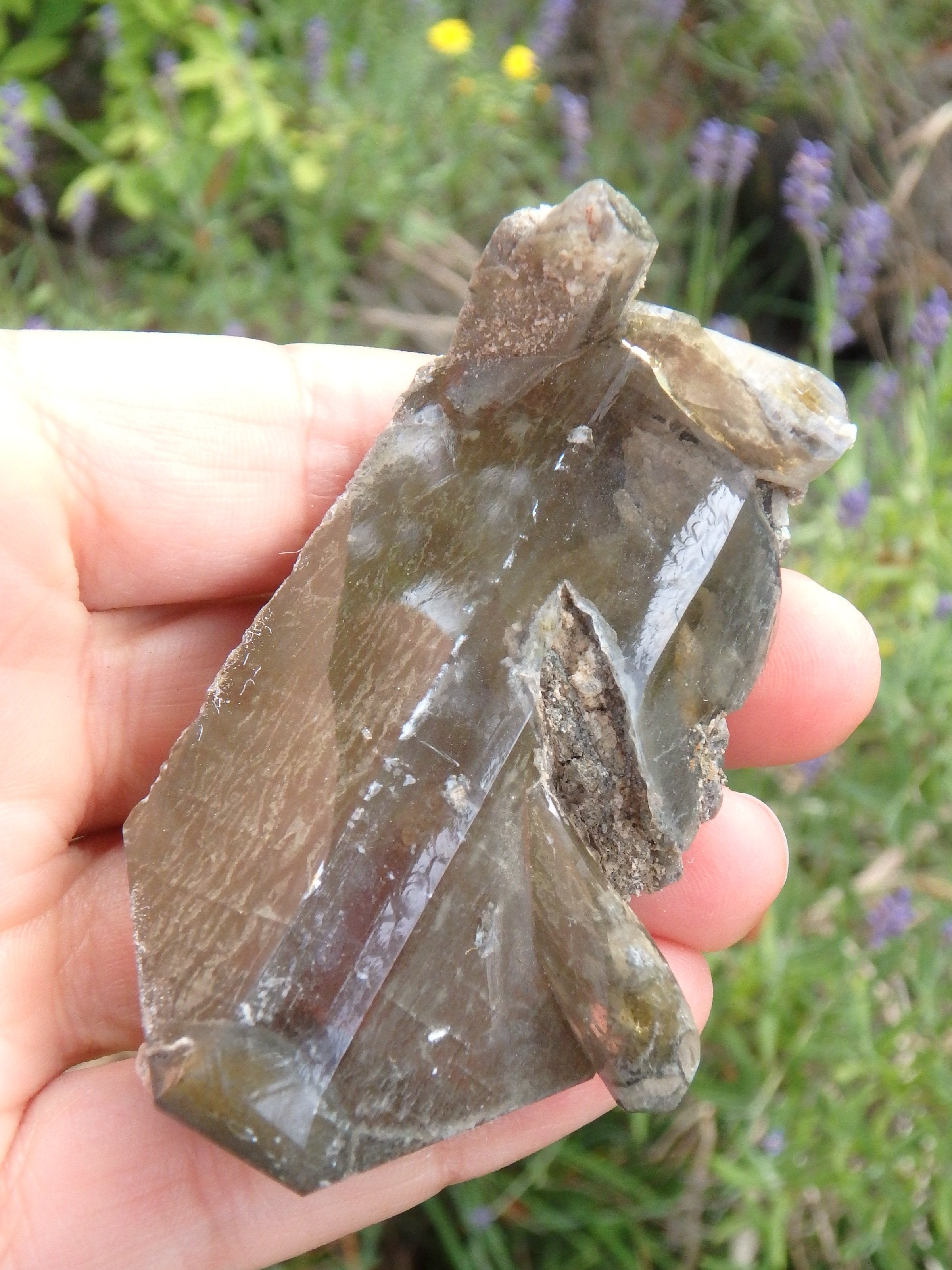 Golden & Grey Natural Barite From Linwood Mine, Iowa - Earth Family Crystals