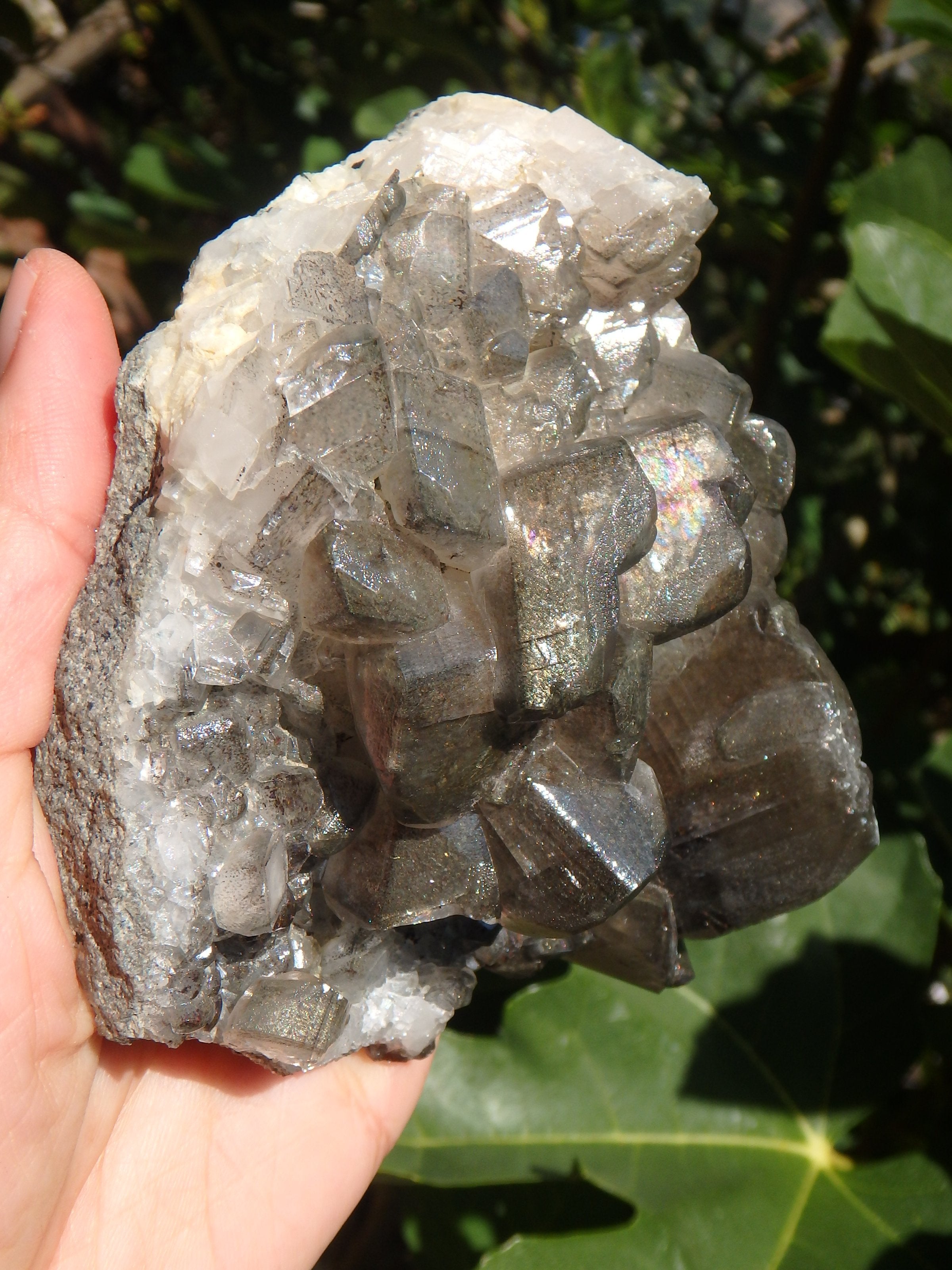 Large Barite Loaded With Rainbows Cluster Specimen