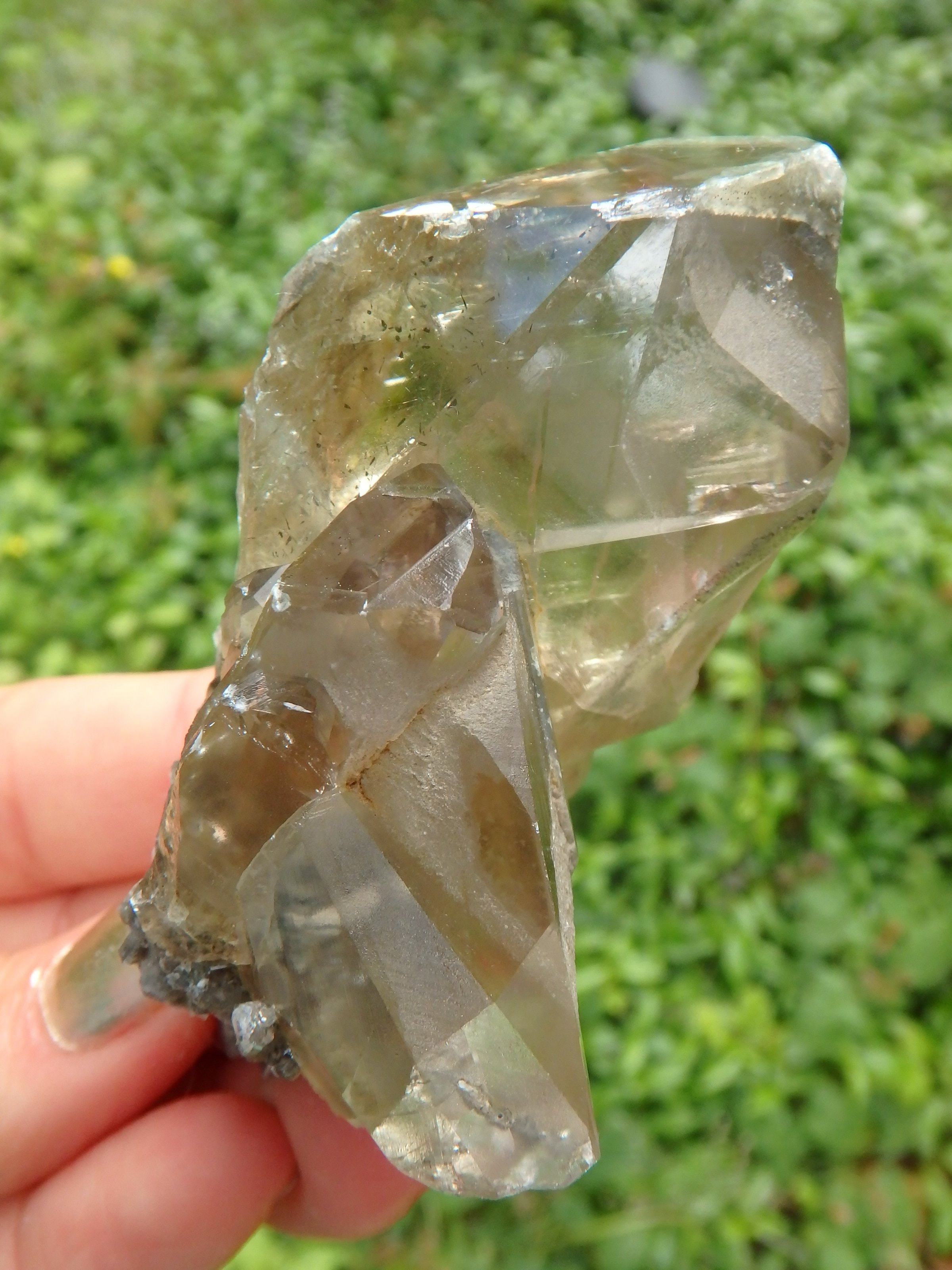 Brilliant Golden Barite Cluster With Hidden Rainbow Specimen 1 - Earth Family Crystals