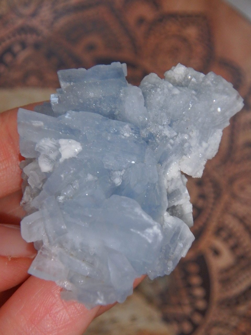 Pretty Sky Blue Natural Barite Cluster Specimen 1 - Earth Family Crystals