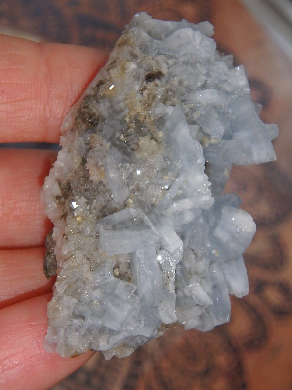 Pretty Sky Blue Natural Barite Cluster Specimen 2 - Earth Family Crystals