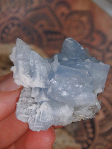 Pretty Sky Blue Natural Barite Cluster Specimen 1 - Earth Family Crystals