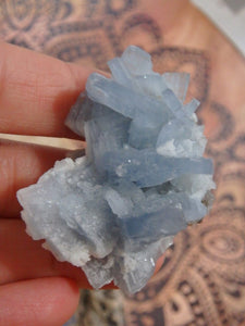 Pretty Sky Blue Natural Barite Cluster Specimen 1 - Earth Family Crystals