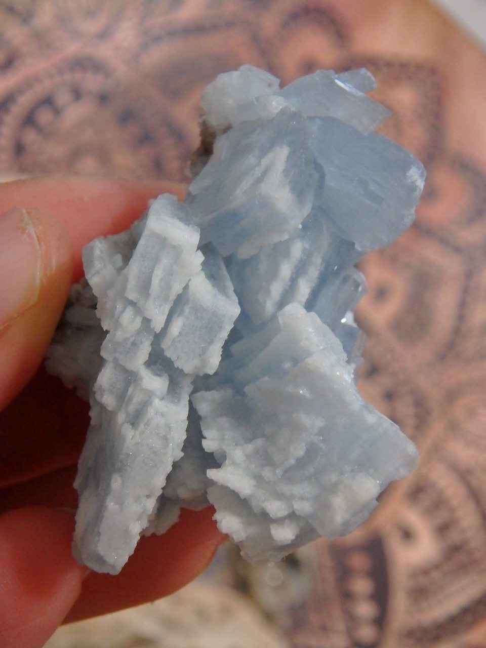 Pretty Sky Blue Natural Barite Cluster Specimen 1 - Earth Family Crystals