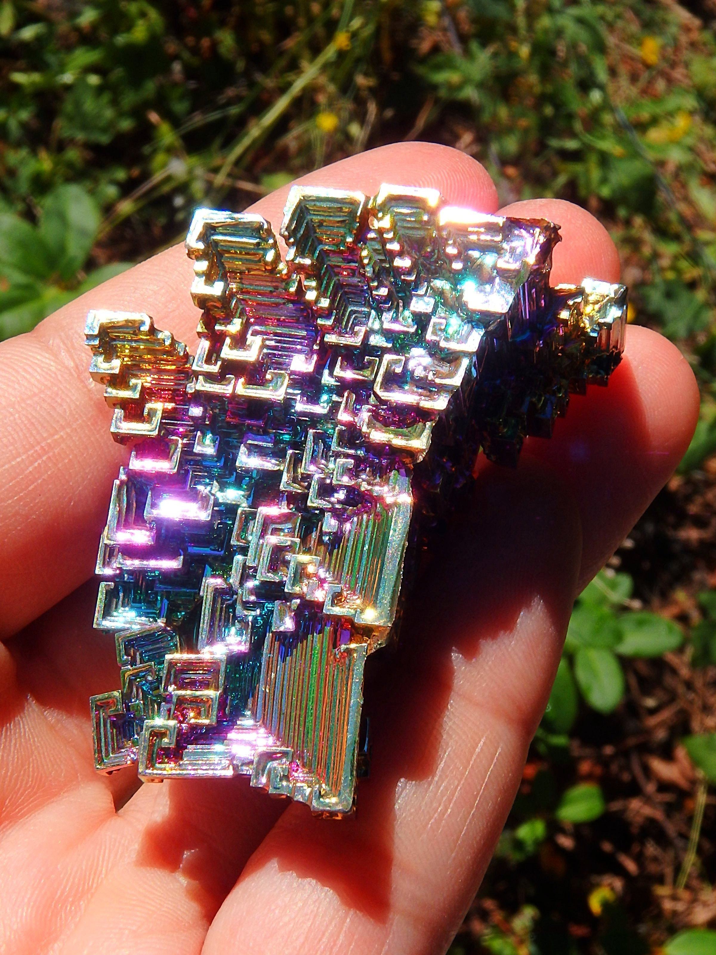 Dancing Rainbows 3D Structure Bismuth Specimen 1 - Earth Family Crystals