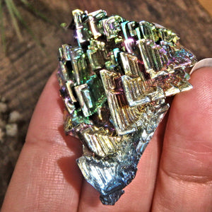 Colorful Rainbow Galaxy Bismuth Specimen From Germany - Earth Family Crystals