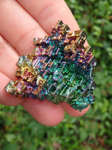 3D Structure Rainbow Bismuth Specimen From Germany - Earth Family Crystals