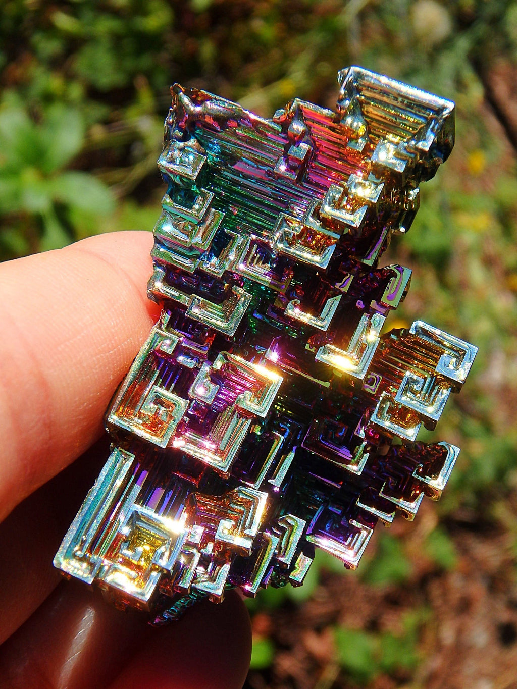 Dancing Rainbows 3D Structure Bismuth Specimen 1 - Earth Family Crystals
