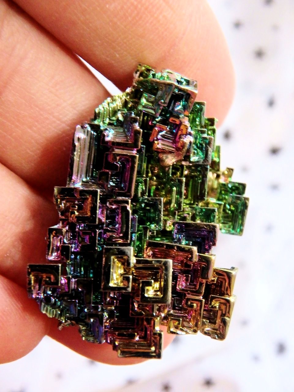 Vibrant Rainbow Bismuth Galactic Specimen 1 - Earth Family Crystals