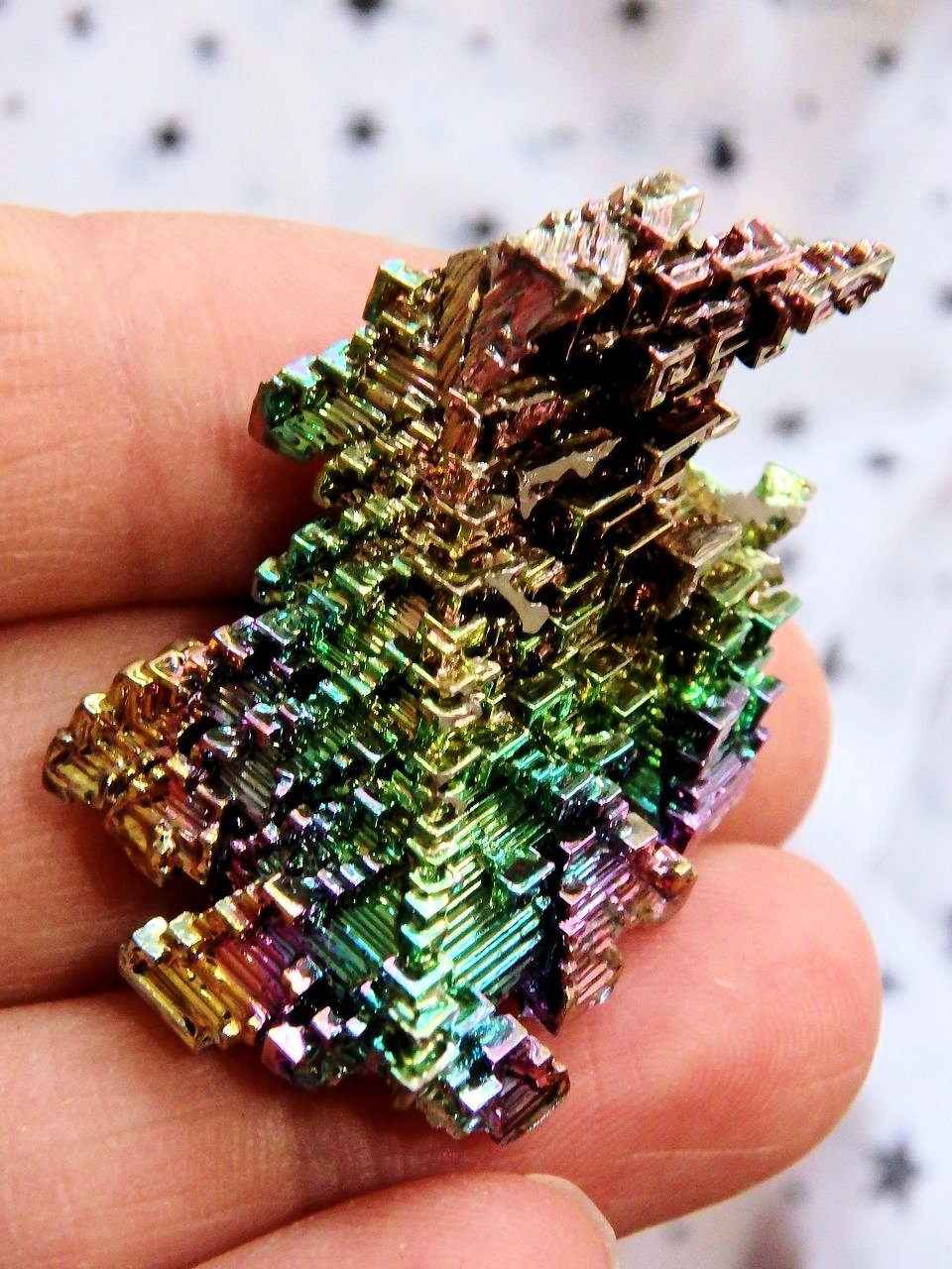 Vibrant Rainbow Bismuth Galactic Specimen 1 - Earth Family Crystals