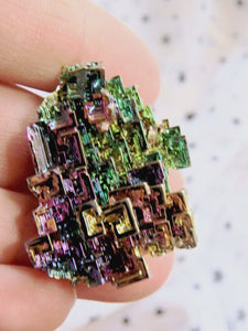 Vibrant Rainbow Bismuth Galactic Specimen 1 - Earth Family Crystals