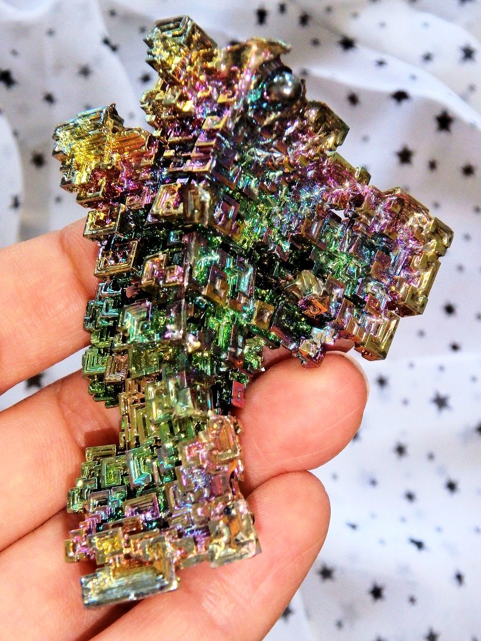 Large Galactic Rainbow 3D Depth Bismuth Specimen - Earth Family Crystals