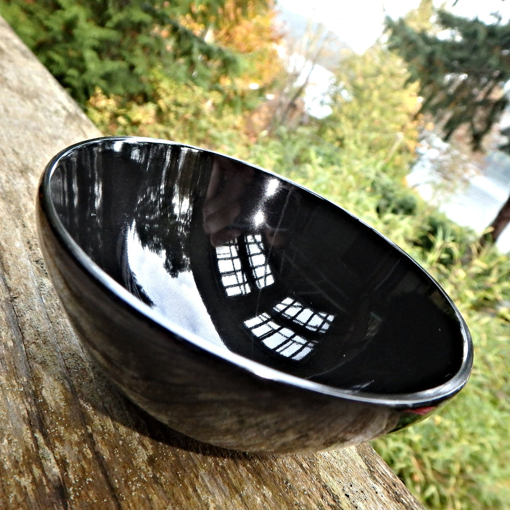Fantastic Black Obsidian Bowl Carving -Perfect to Hold Sacred Treasures 2 - Earth Family Crystals