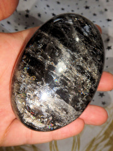 Incredible Internal Rainbow Shimmer Mysterious Black Moonstone Specimen - Earth Family Crystals