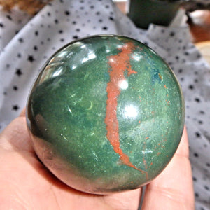 Protective Bloodstone Sphere Carving Specimen