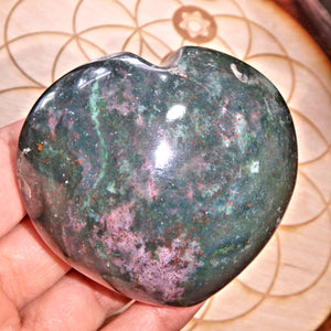 Puffy Bloodstone Love Heart Carving 1