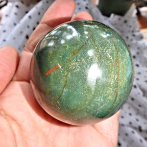 Protective Bloodstone Sphere Carving Specimen