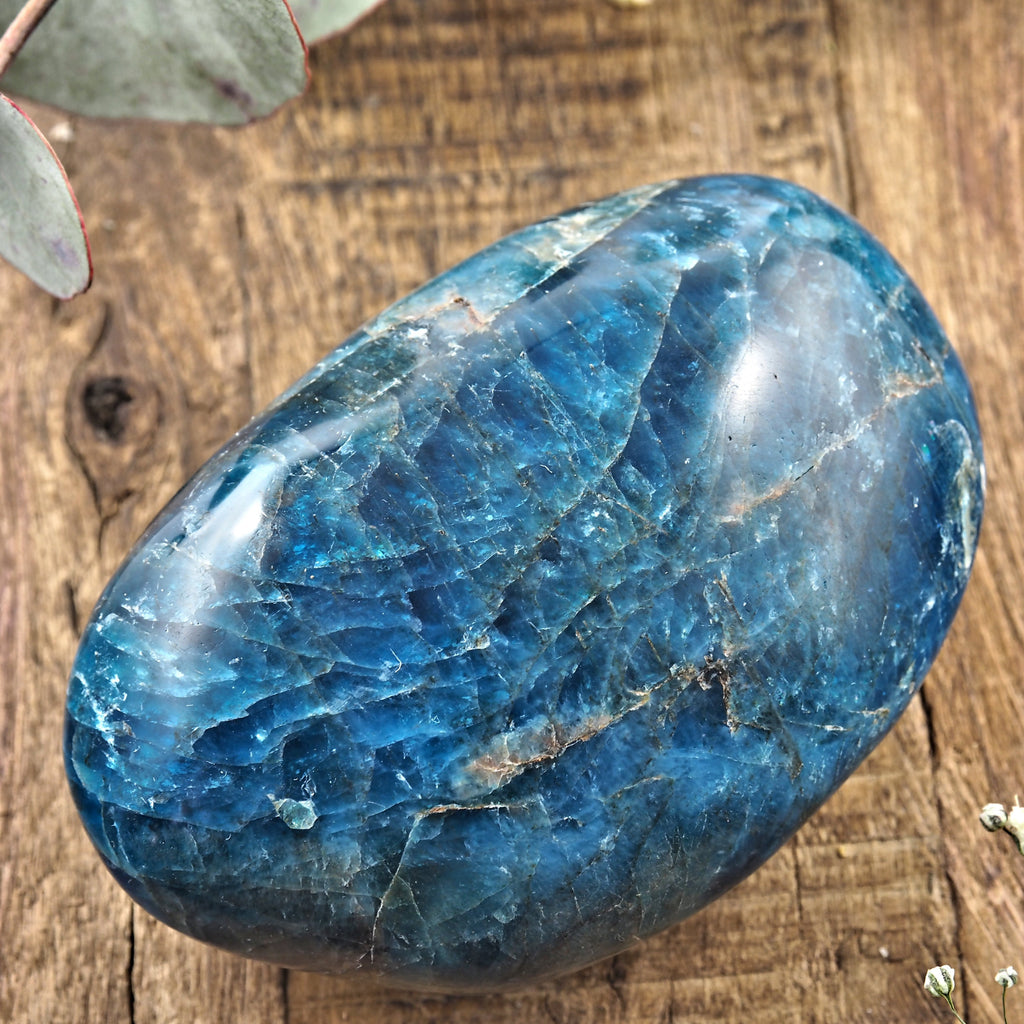 Gorgeous Blue Apatite Hand Held Specimen From Madagascar #2 - Earth Family Crystals