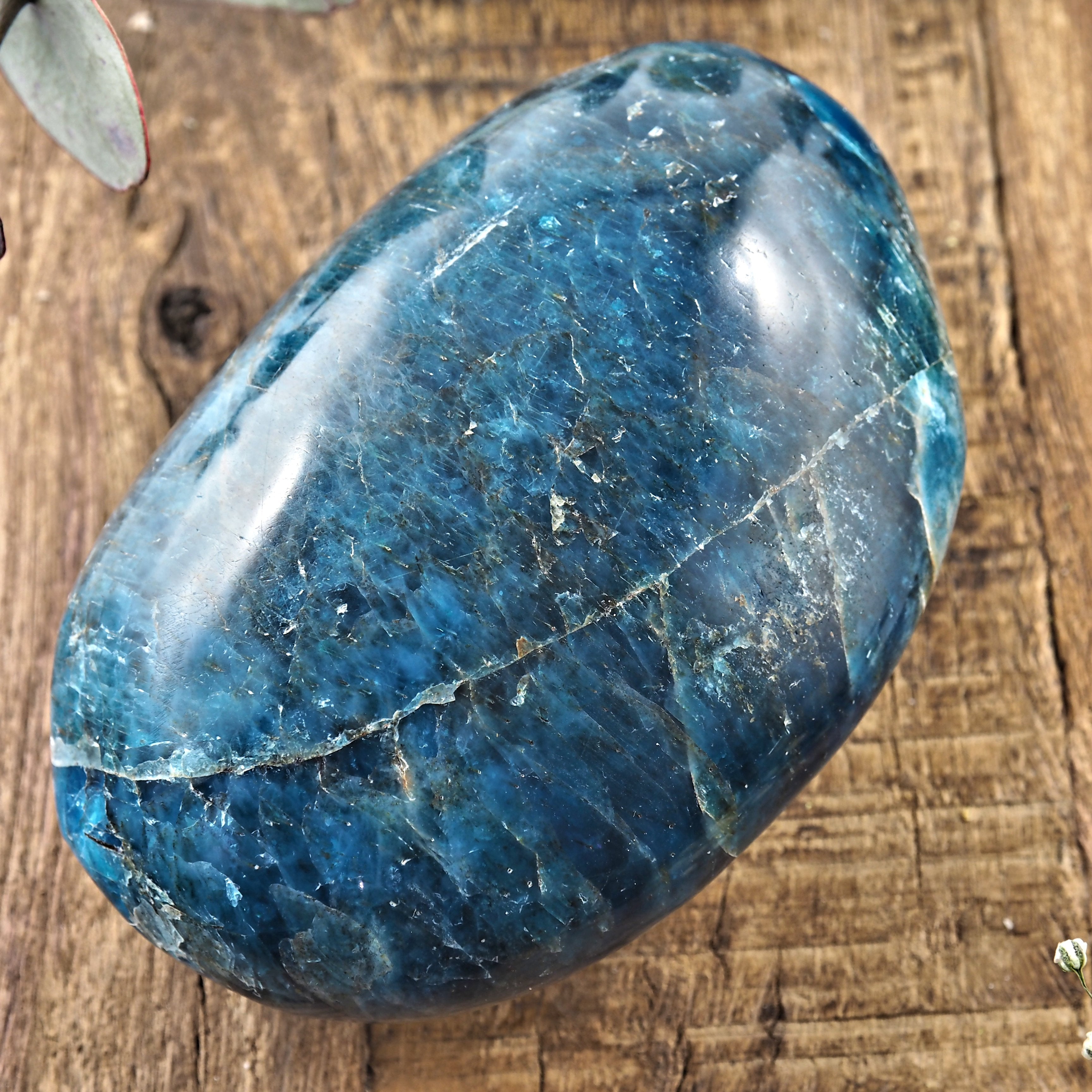 Gorgeous Blue Apatite Hand Held Specimen From Madagascar #2 - Earth Family Crystals