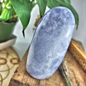 RESERVED FOR KIMBERLEY~Soothing & Calming Ice Blue Calcite Standing Display Specimen - Earth Family Crystals