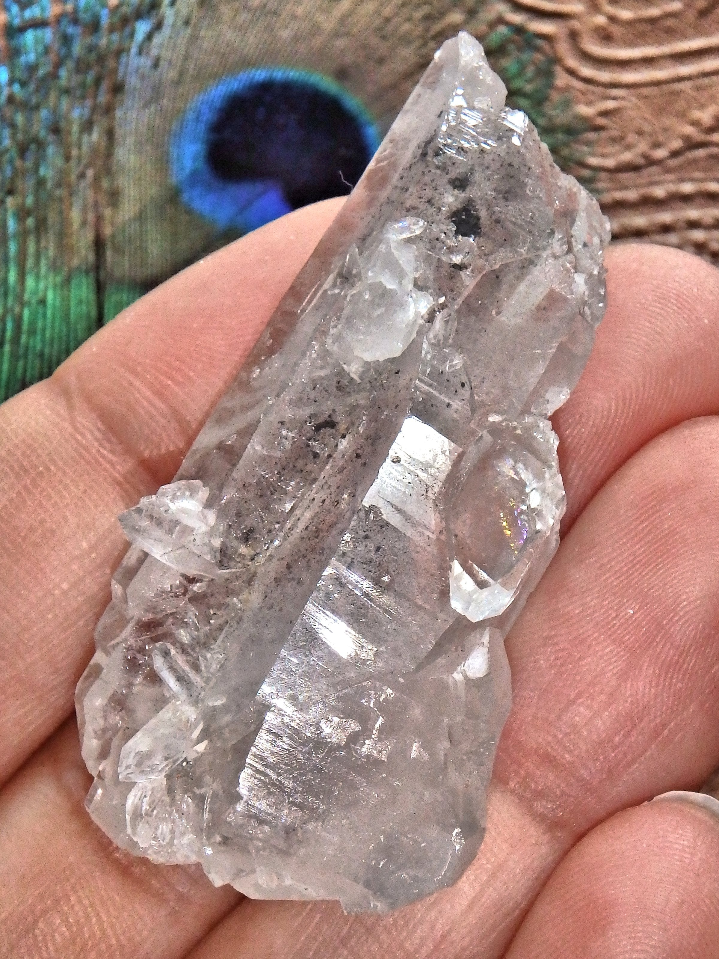 Gorgeous Blue Phantom Quartz Cluster With Self Healing From Arkansas - Earth Family Crystals