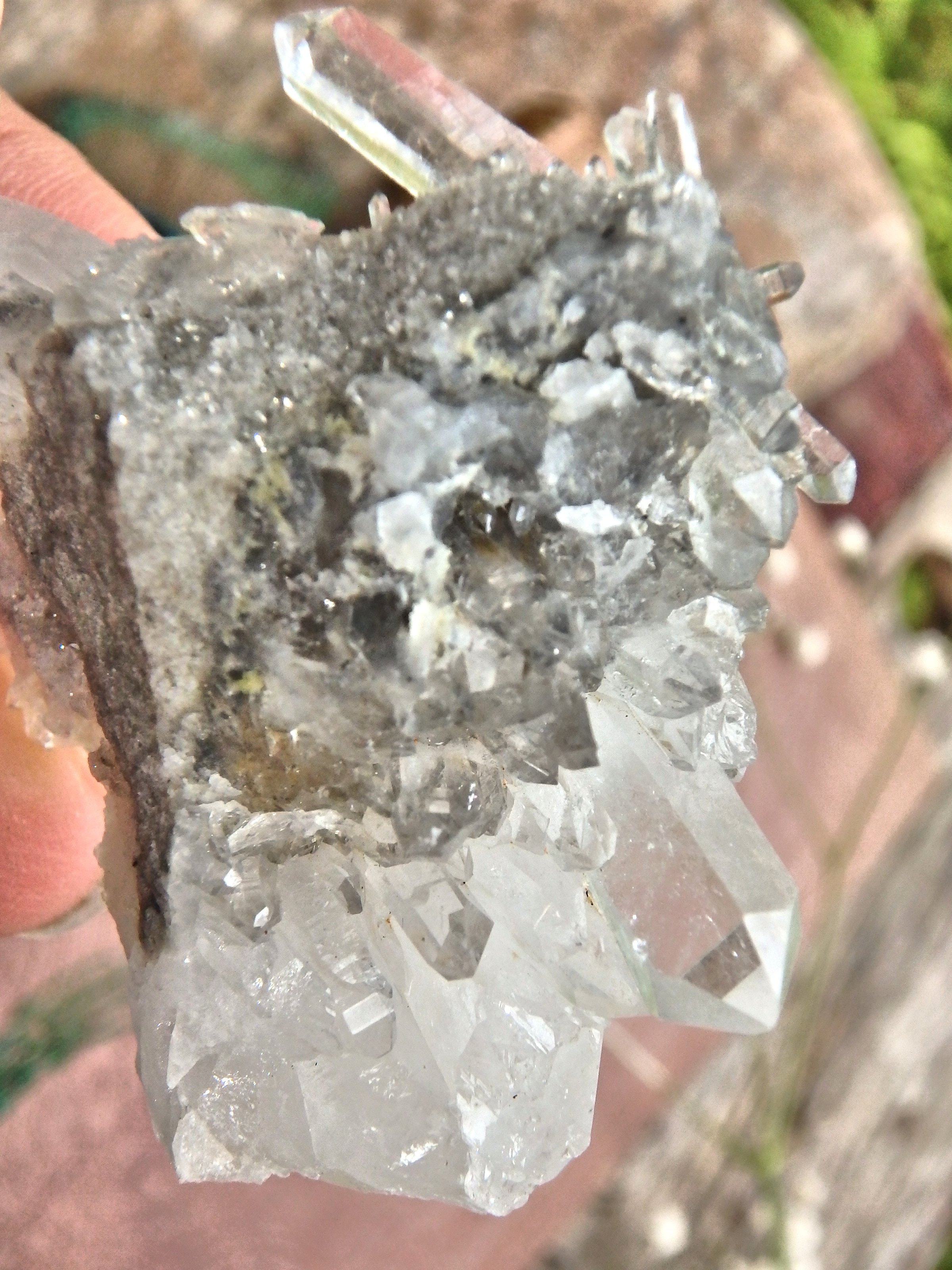 Blue Phantom Quartz Elestial Cluster From Arkansas1 - Earth Family Crystals