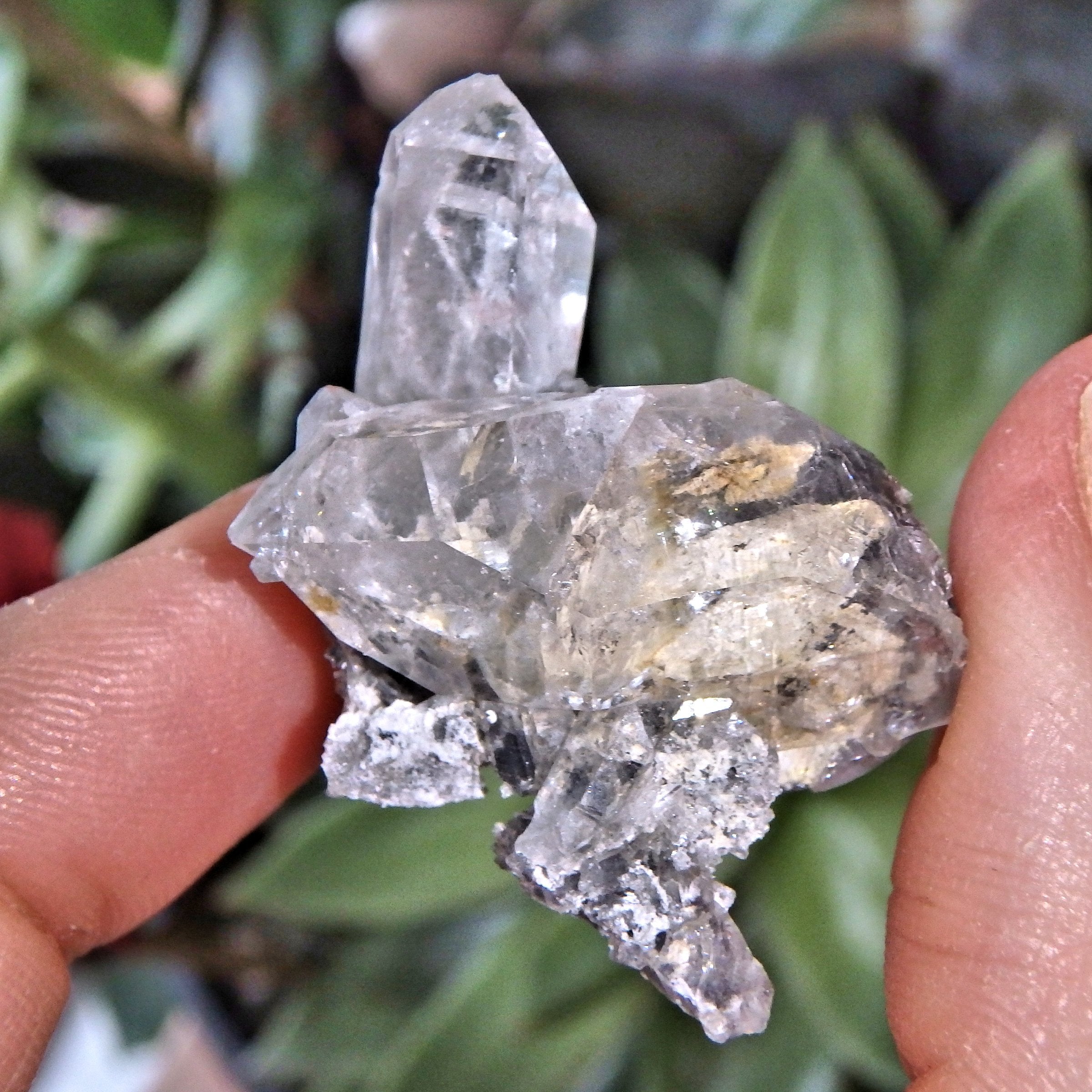 Self Healed Arkansas Blue Phantom Quartz Cluster