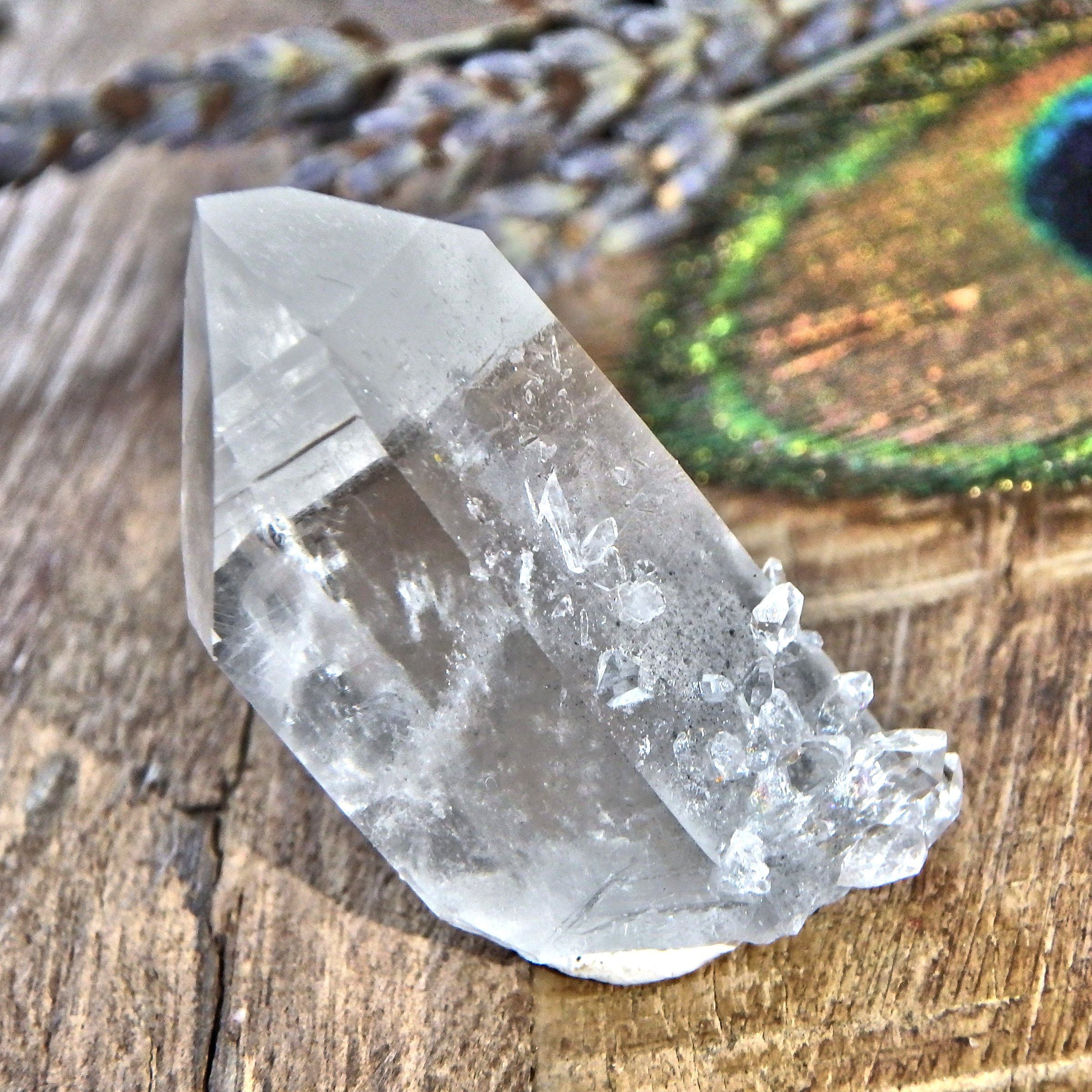 Cute Dainty Arkansas Blue Phantom Quartz Point - Earth Family Crystals