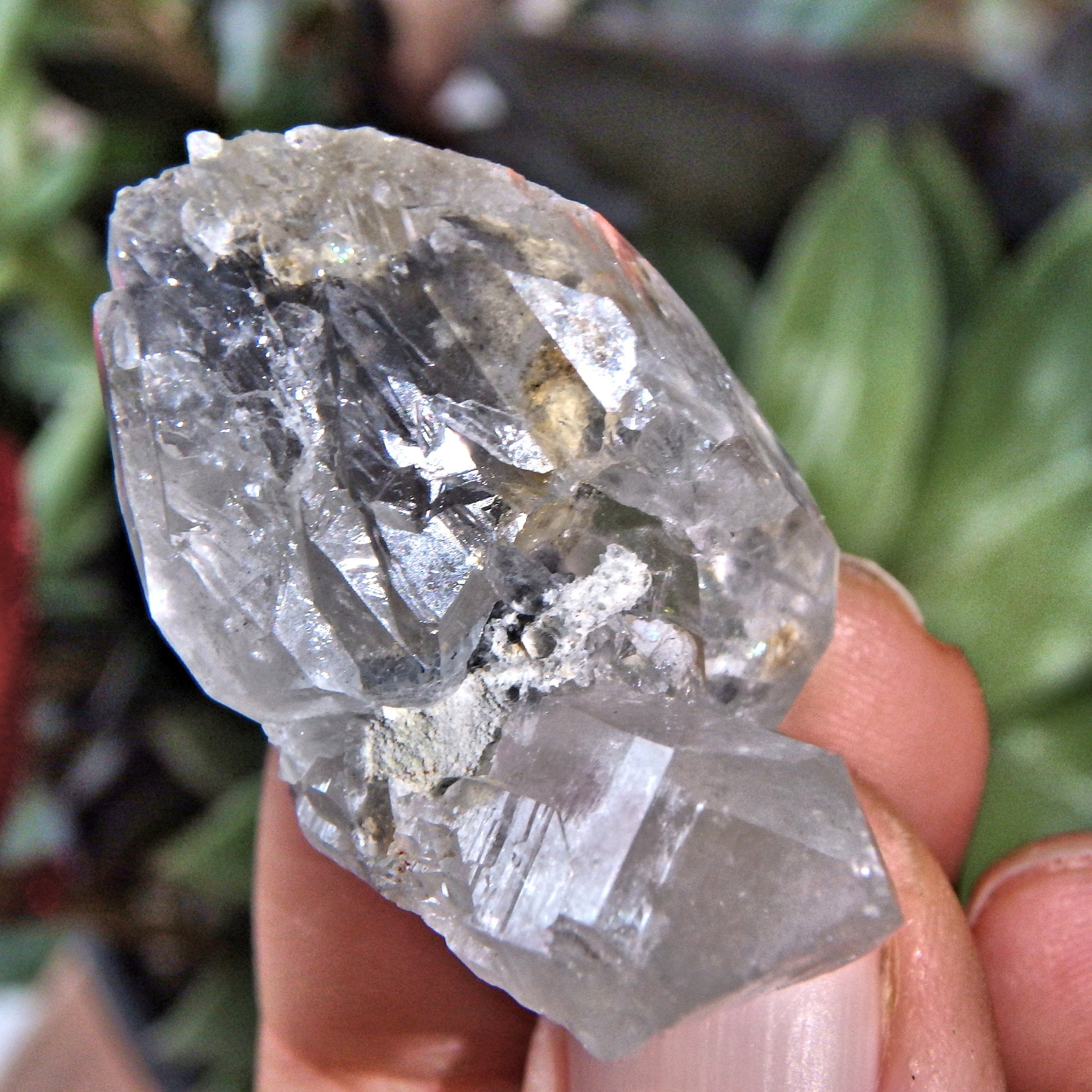 Self Healed Arkansas Blue Phantom Quartz Cluster