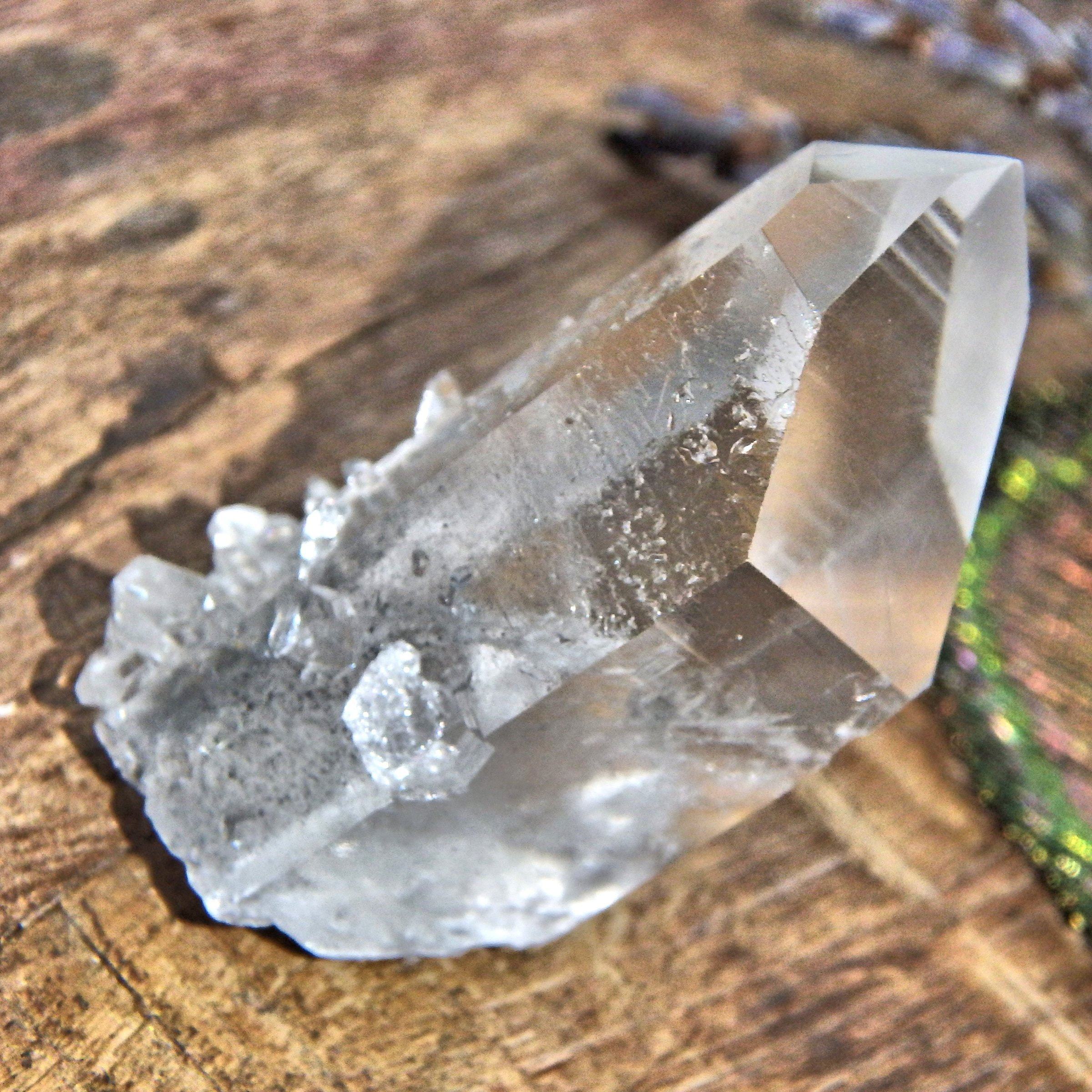 Cute Dainty Arkansas Blue Phantom Quartz Point - Earth Family Crystals